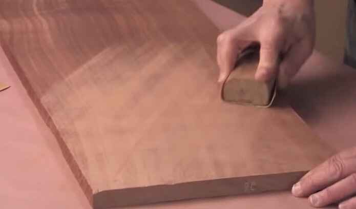 How to sand stained wood by hand