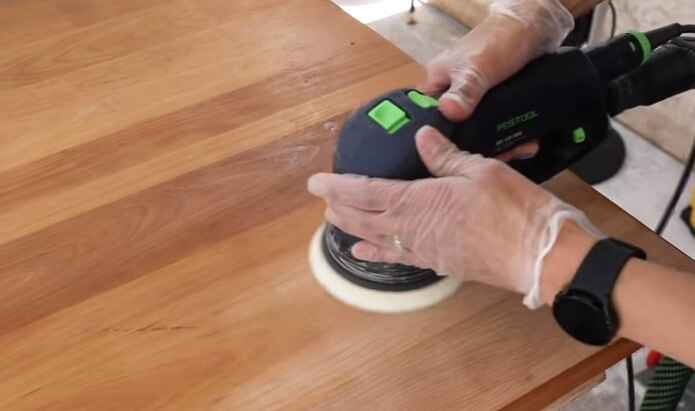 How to sand stained wood with a power sander
