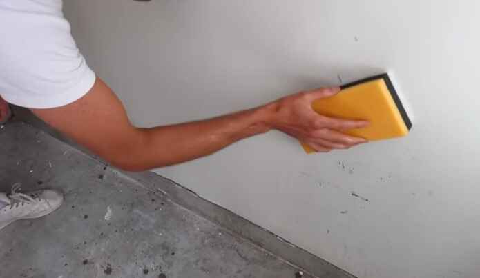 using a sanding sponge on drywall