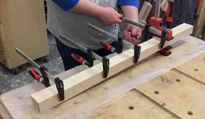 How tight to clamp wood glue