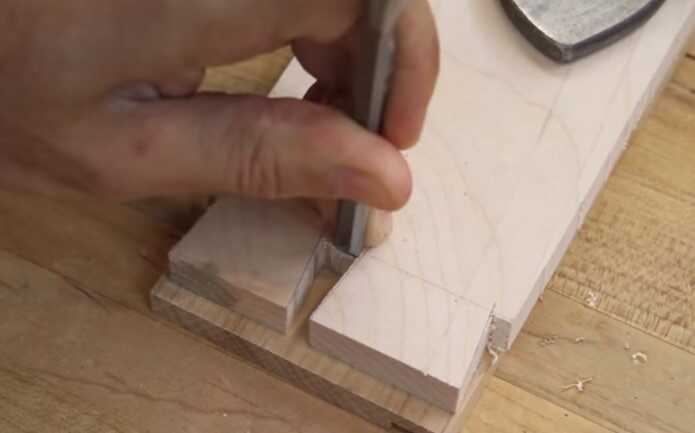 using a dovetail chisel